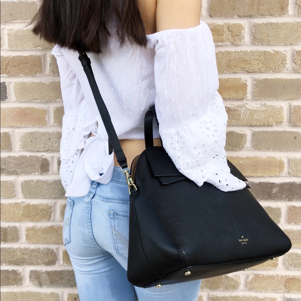 Kate spade olive drive Lottie Satchel Bow Black - Picture 6 of 8